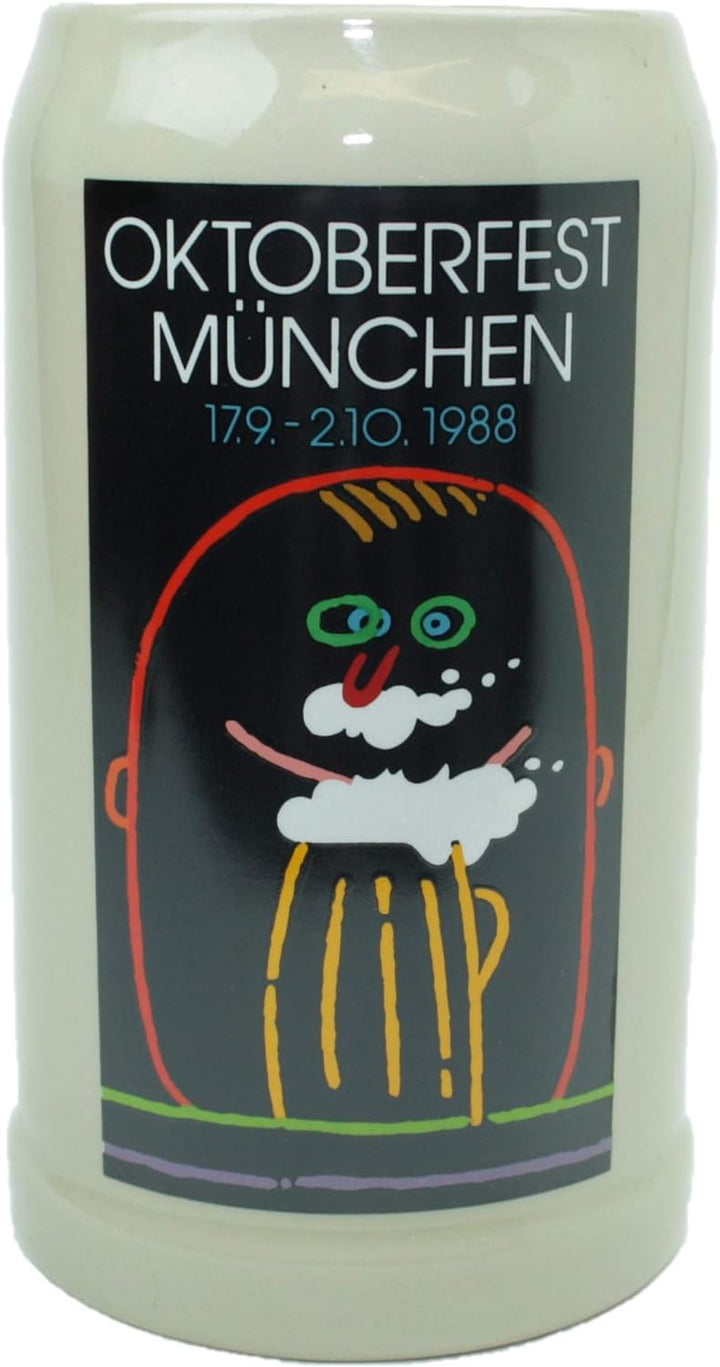 Steinfixx® - Original Oktoberfestkrug 1988 I Jahrgangskrug I Jahreskrug I Wiesnkrug I Sammlerkrug