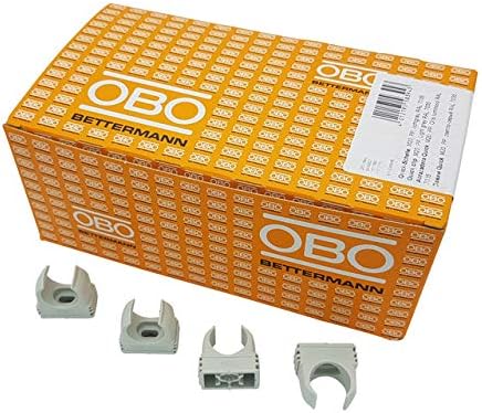 200x OBO Bettermann M20 Quick-Schellen | Klemmschelle | Rohrschelle | anreihbar | lichtgrau | 20mm |