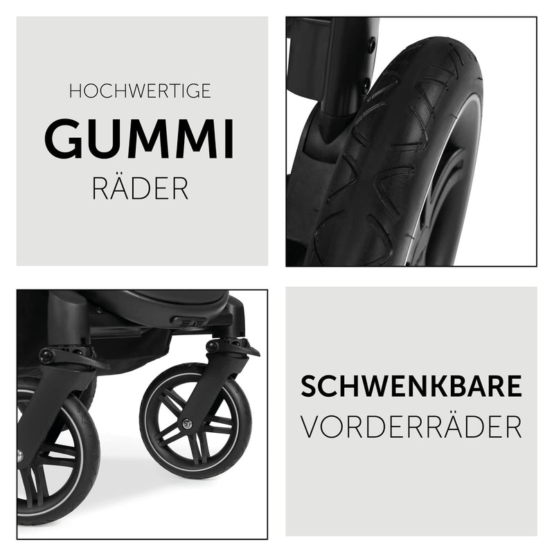 Hauck Kinderwagen 2 in 1 Saturn R Duoset mit Babywanne, Buggy bis 25 kg, Beindecke, Wendbarer Sitz m