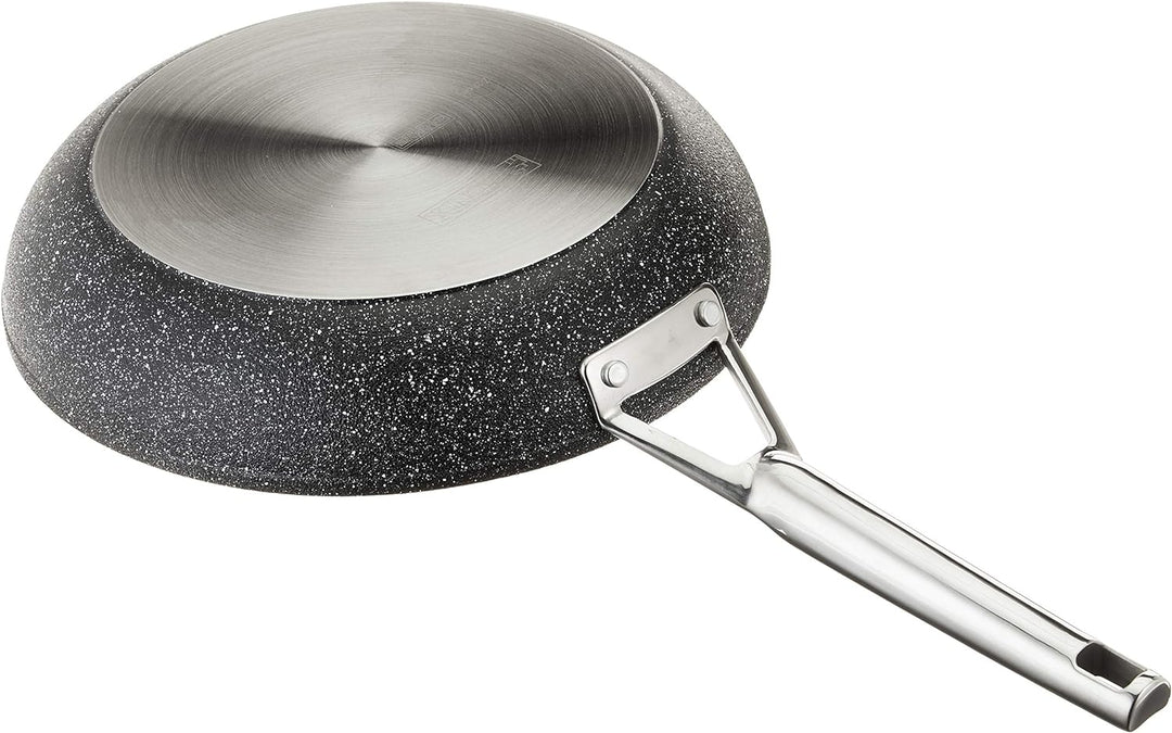 Monxi Mineral- Aluminium Stielpfanne 28 cm,geeignet für alle Arten von Küchen Auch Induktion, 28 cm