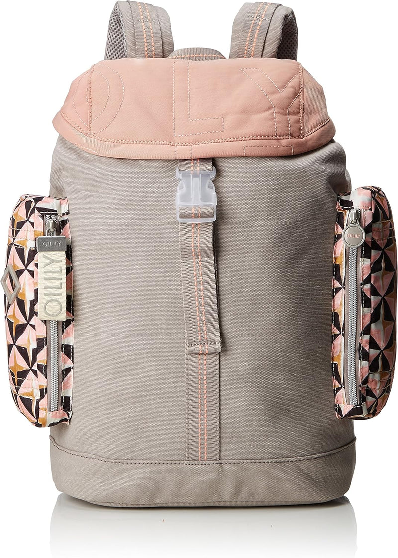 Oilily Damen Whoopy Geometrical Backpack Lvz Rucksackhandtasche Pink (Rose)