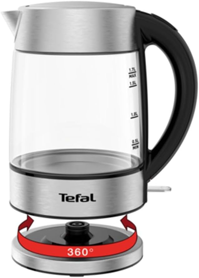 Tefal KI772D electric kettle 1.7 L 2400 W Stainless steel Transparent
