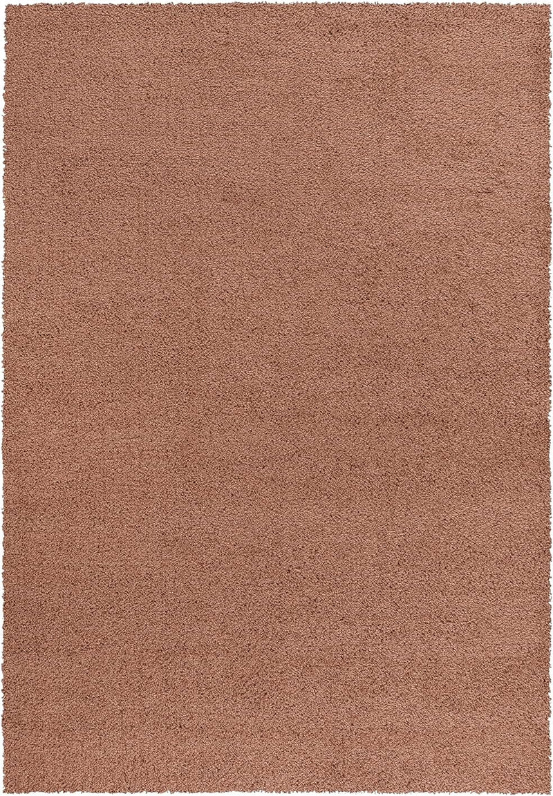 payé Teppich Hochflor Wohnzimmer - Pink - 120x170cm - Shaggy Einfarbig Soft Weich Schlafzimmer Kinde