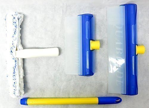 AquaBLADE Set Nr. 1-1x Kleiner und grosser Wischer mit Silikonlippe, Wasserauffangrinne und externem