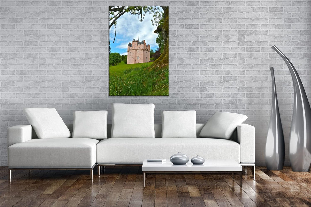 deyoli Festung in Schottland Format: 80x60 als Leinwandbild, Motiv fertig gerahmt auf Echtholzrahmen