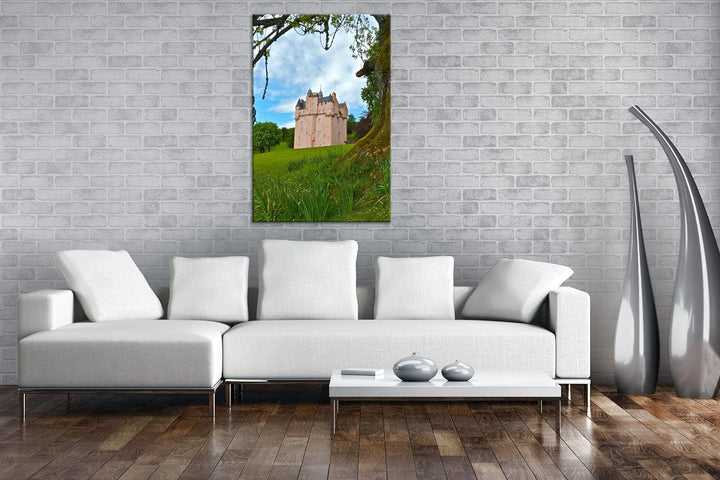 deyoli Festung in Schottland Format: 80x60 als Leinwandbild, Motiv fertig gerahmt auf Echtholzrahmen