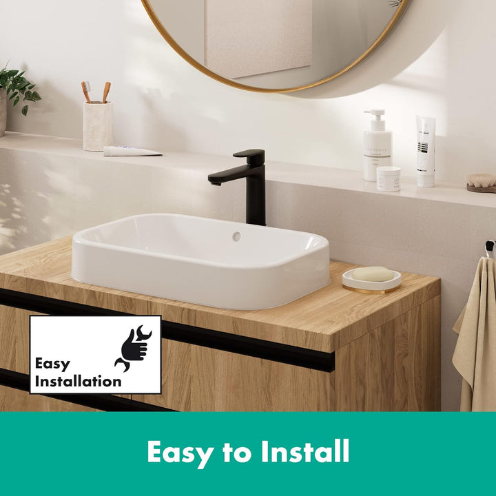 hansgrohe Vernis Blend - Waschtischarmatur ohne Ablauf, Wasserhahn Bad mit Auslauf Höhe 190 mm, Misc