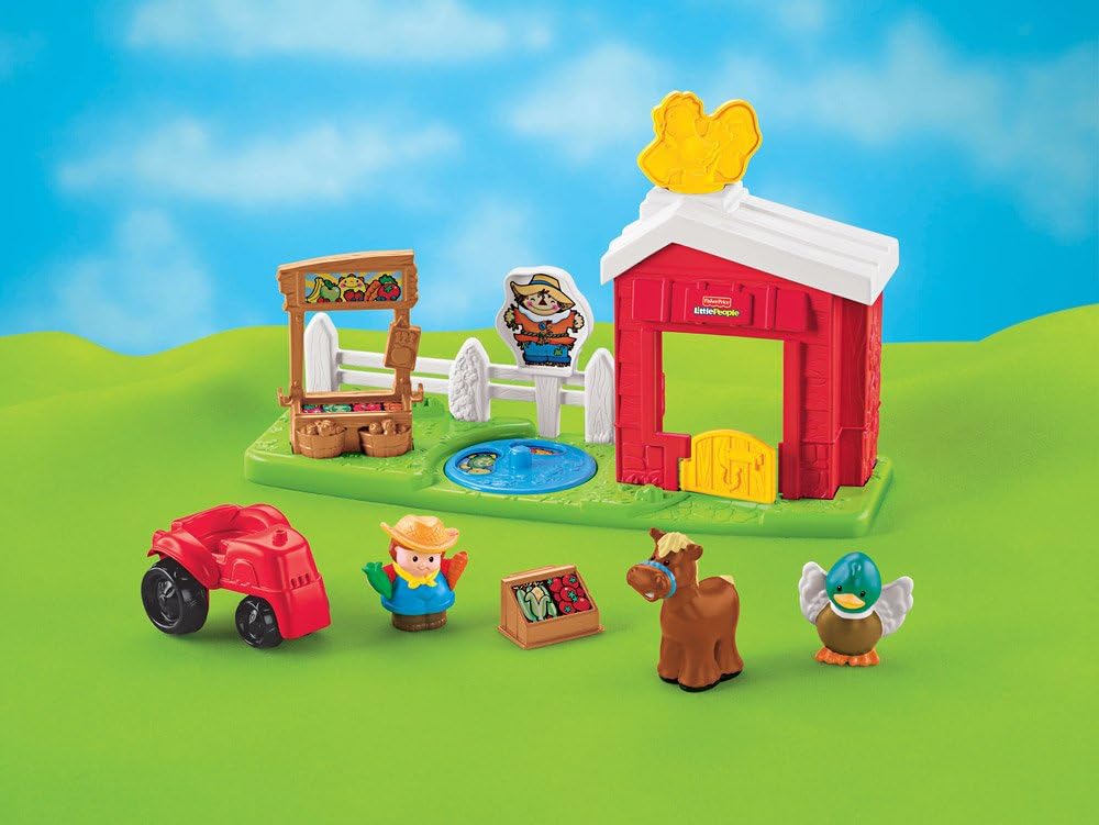 Mattel R6929-0 - Fisher-Price Little People Farm, mit viel Zubehör wie Tiere und Traktor