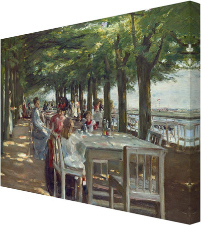 Bilderwelten Leinwandbild Max Liebermann Terrasse des Restaurants Jacob Querformat 90 x 120 cm 90cm