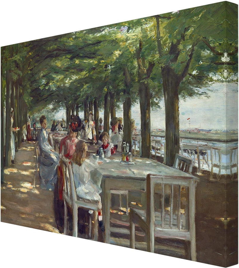 Bilderwelten Leinwandbild Max Liebermann Terrasse des Restaurants Jacob Querformat 90 x 120 cm 90cm