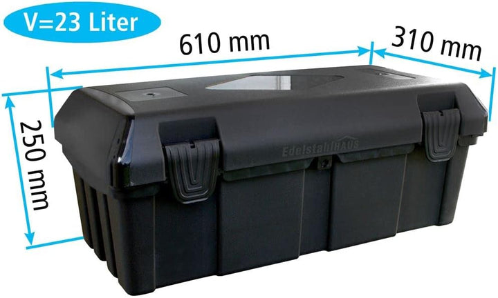 Deichselbox Blackit 0-611x310x247 mm Anhängerbox Werkzeugkasten Anhänger Staukiste Werkzeugkiste Box