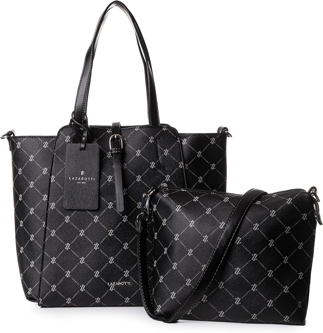 Lazarotti Palermo Shopper Tasche 2in1 Damen | Handtasche mit zweiter herausnehmbarer Umhängetasche |