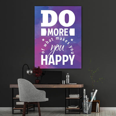 wandmotiv24 Deko Acrylglas Wand-Bild, Grösse 120x90cm, Hochformat, do More, Happiness, Pastell, Bild