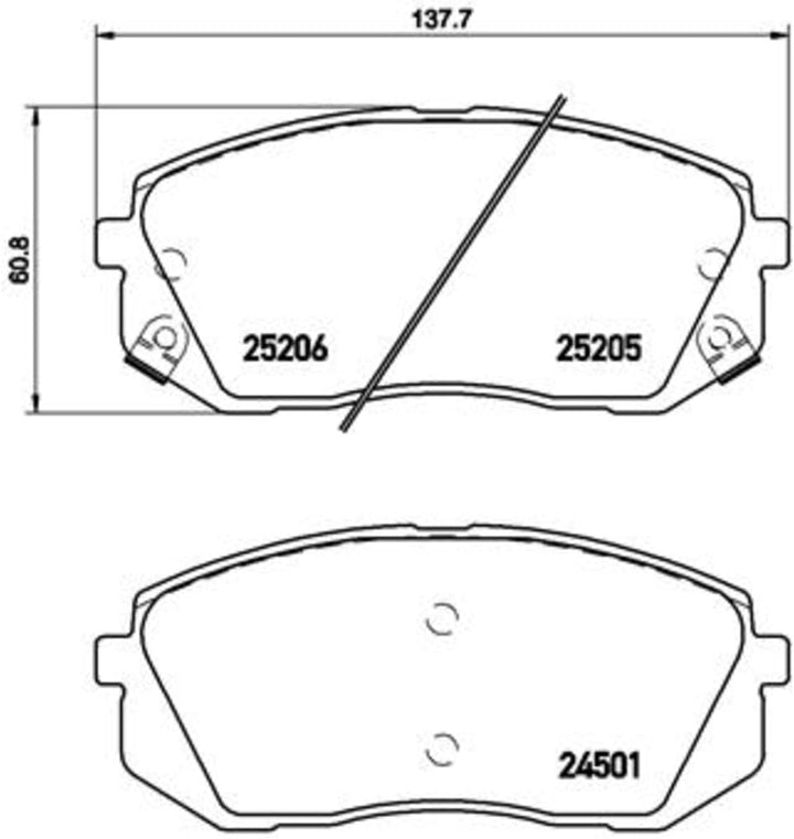 BREMBO Bremsbeläge Vorne (P 30 056X) passend für KIA Optima Ix35 HYUNDAI I40 Spor