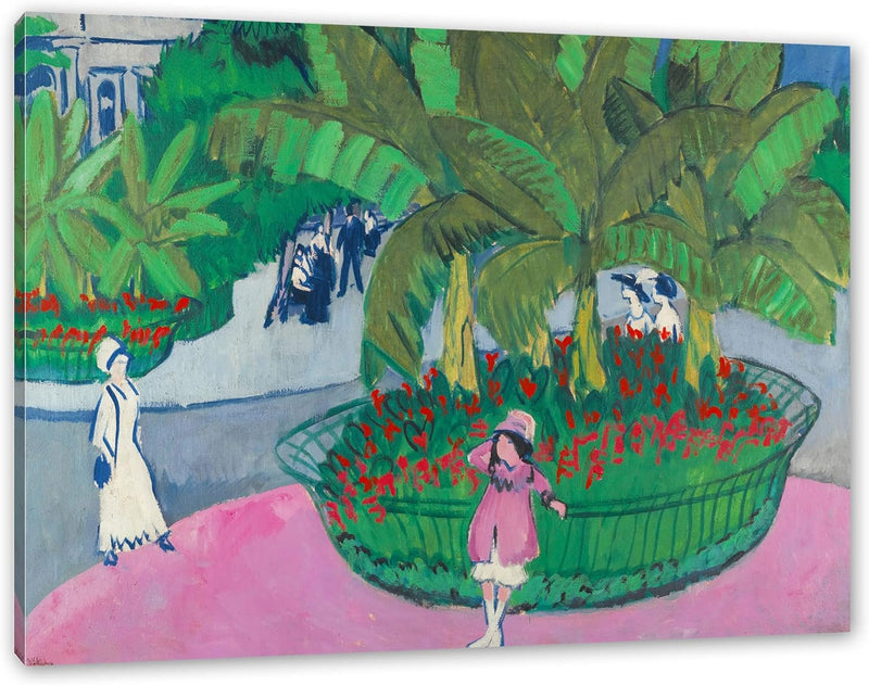 Generisch Ernst Ludwig Kirchner - DAS BOSKETT: ALBERTPLATZ IN DRESDEN als Leinwandbild / Grösse: 100