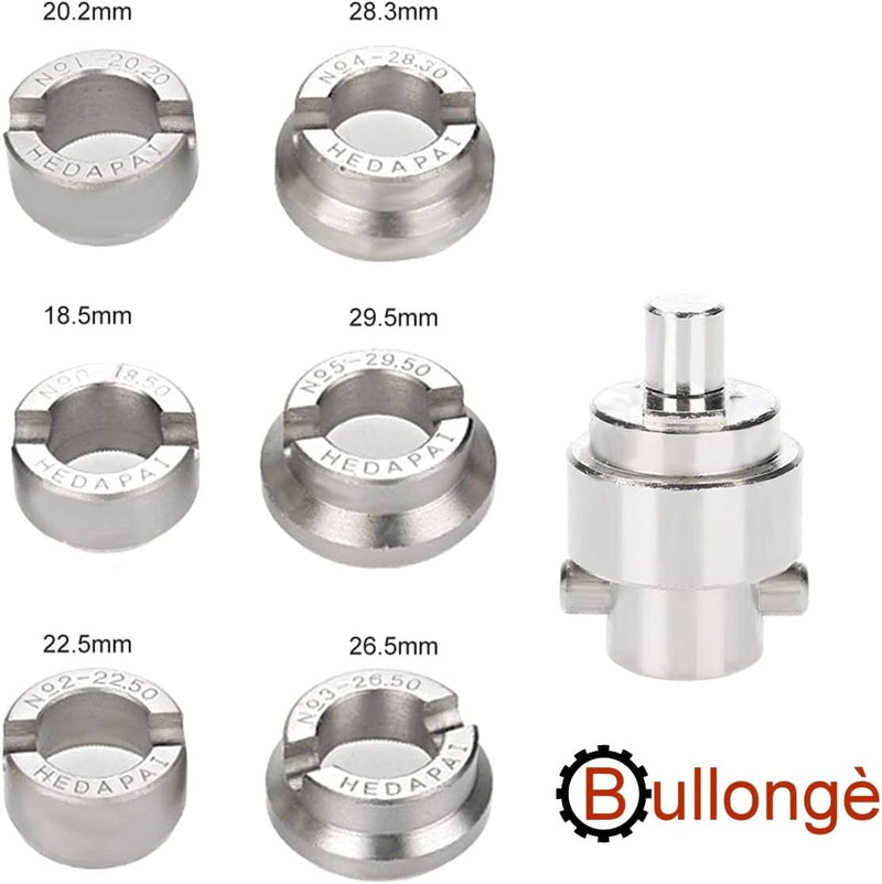 BULLONGÈ RLX Gehäuseöffner-Einsätze 5538 mit Adapter für Uhren-Gehäuseöffner 5700 - Uhrenwerkzeug zu