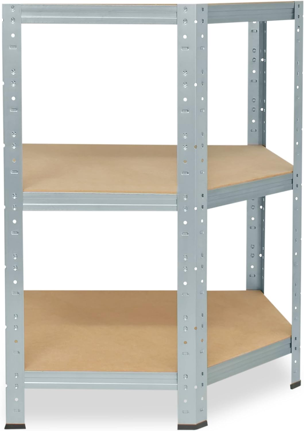 shelfplaza® 90x60x30cm Home Eckregal Schwerlast verzinkt/Metallregal Eckregal stehend 3 Böden je 175