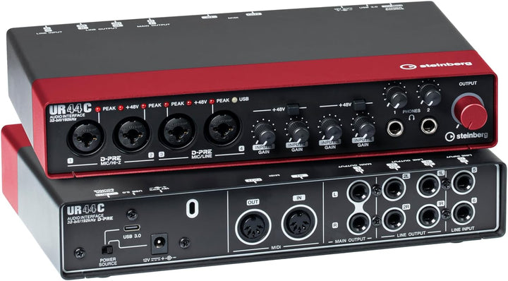 Steinberg UR44C EU - USB 3 Audio Interface incl MIDI I/O & iPad connectivity -RED-
