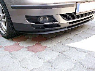 Cup Front Spoiler Lippe Schürze Ansatz ABS Lackierbar Schwarz