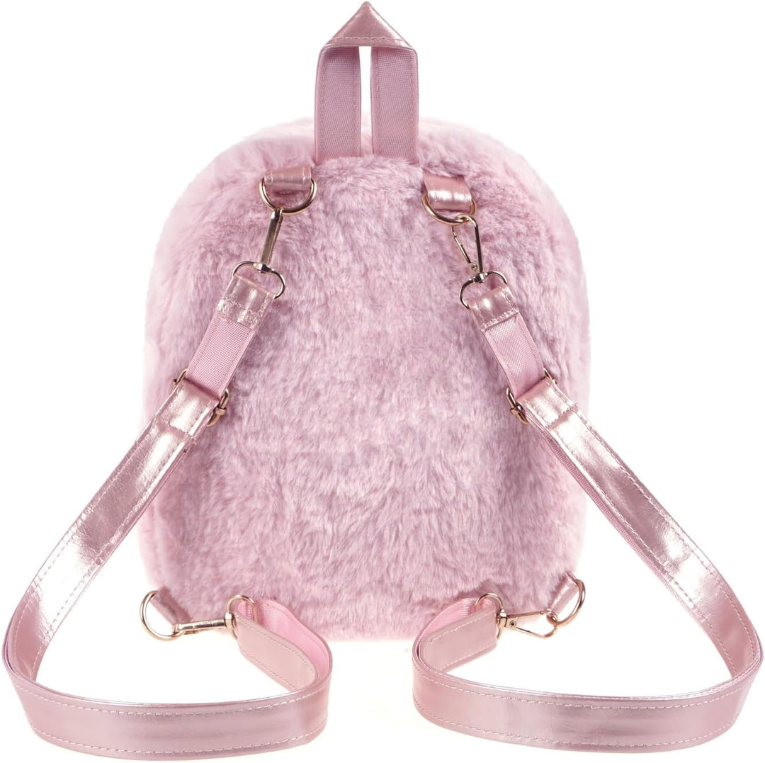 CoolChange Plüsch Ita bag Mini Rucksack mit transparentem Sichtfenster im LinaBell Design | 20x25cm