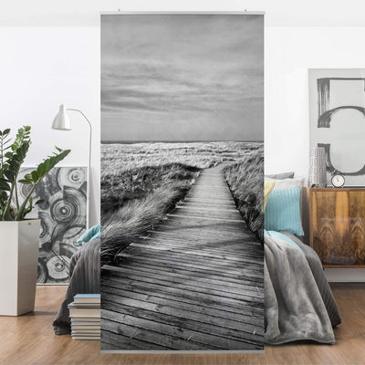 Bilderwelten Raumteiler Dünenweg auf Sylt II 250x120cm inkl. transparenter Halterung, inkl. transpar