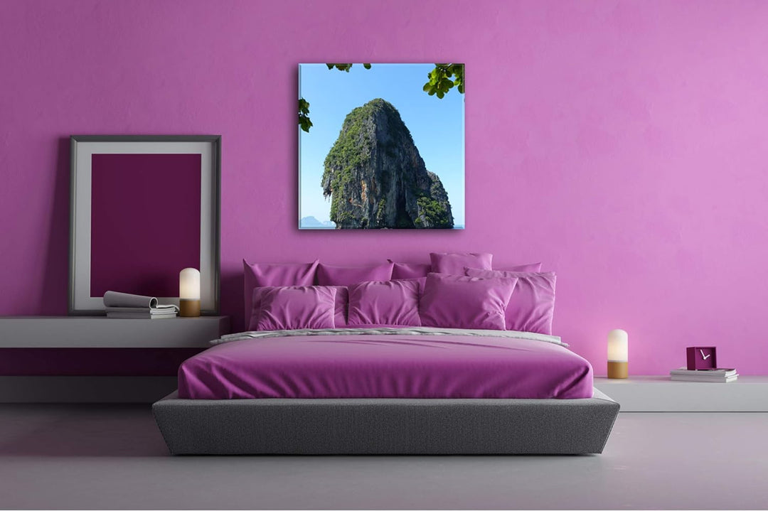 deyoli Insel in Thailand im Format: 60x60 als Leinwandbild, Motiv fertig gerahmt auf Echtholzrahmen,