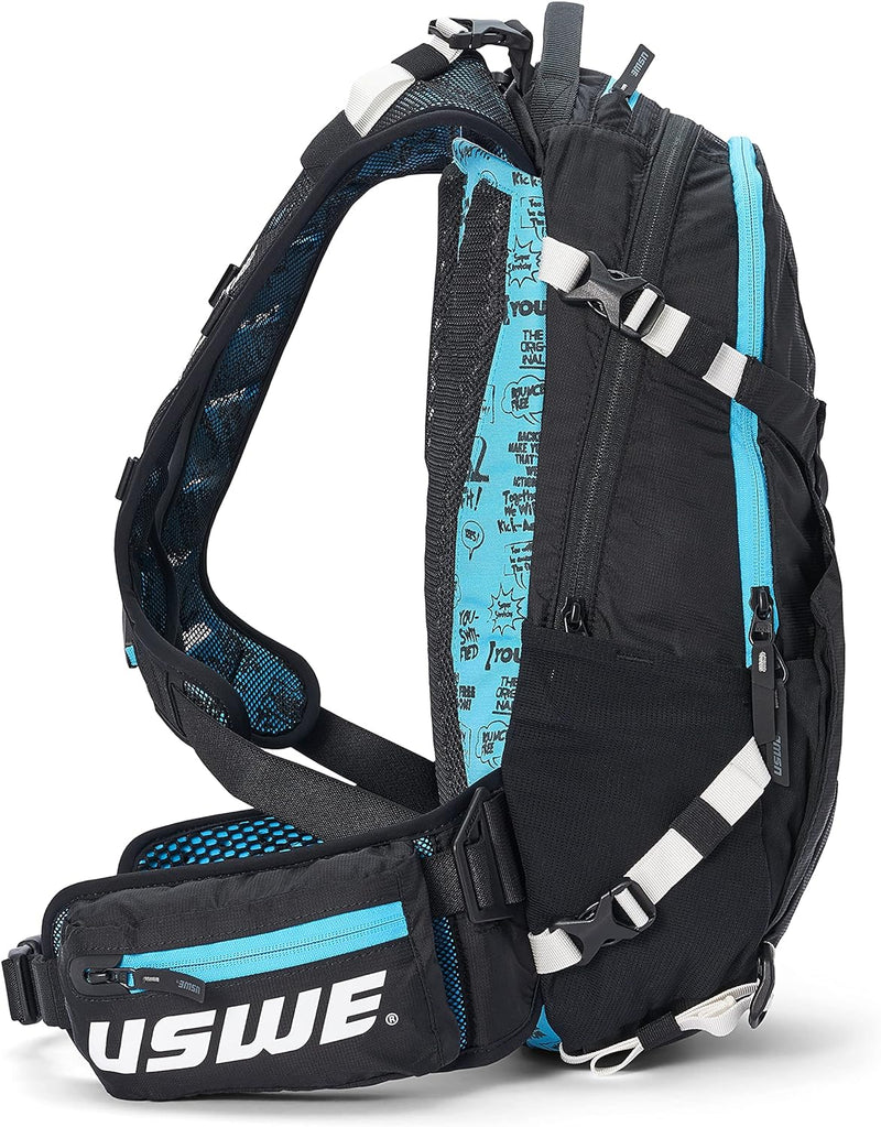 USWE Flow Rucksack mit Rückenprotektor, für Fahrrad, Mountainbike, MTB und E-MTB Flow 16 blau, Flow