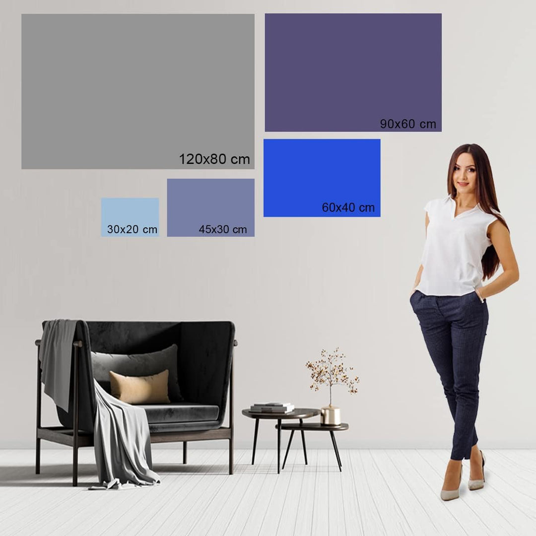 Feeby Leinwand Bilder - Fensterblick Natur- 90x60 cm- Deko Wohnzimmer - Wandbilder Schlafzimmer - De