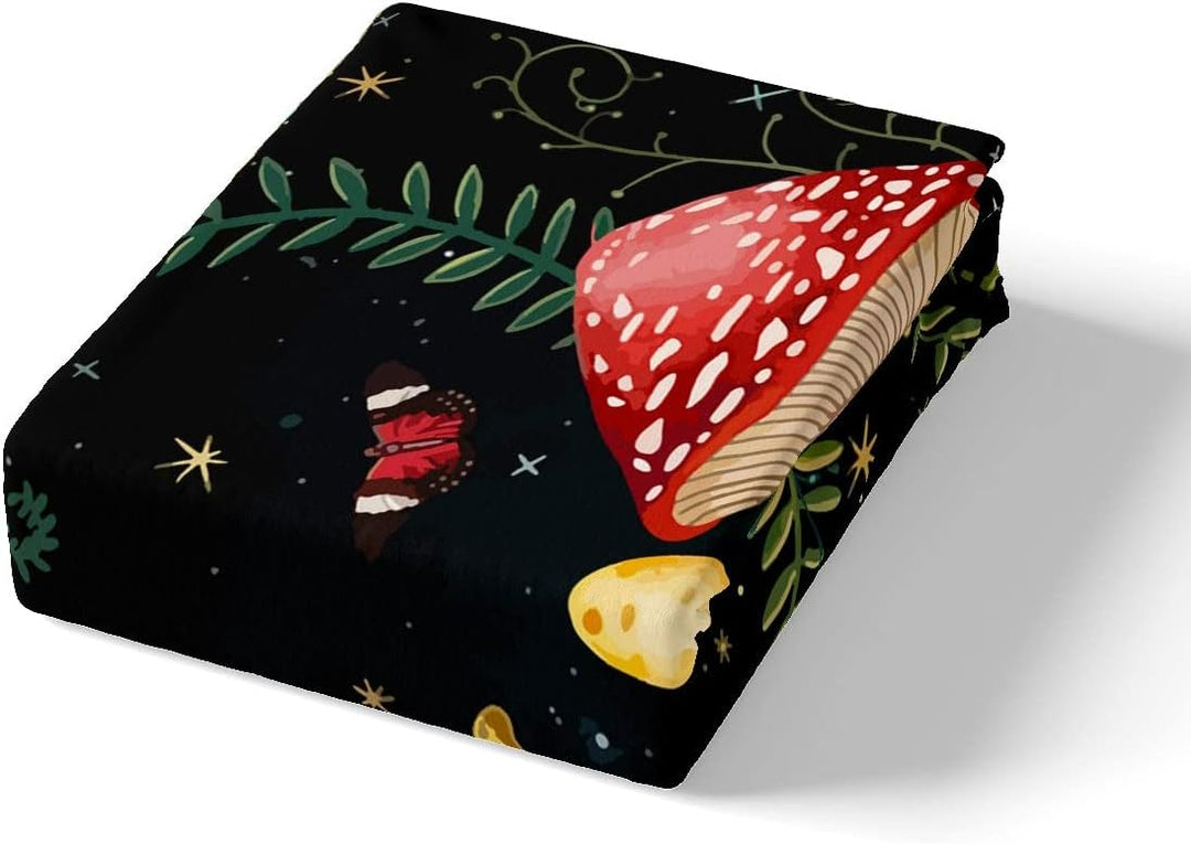 Loussiesd Pilz Drucken Bettwäsche Set 135x200cm Natürlicher Wildpilz Bettbezug Set für Kinder Jungen