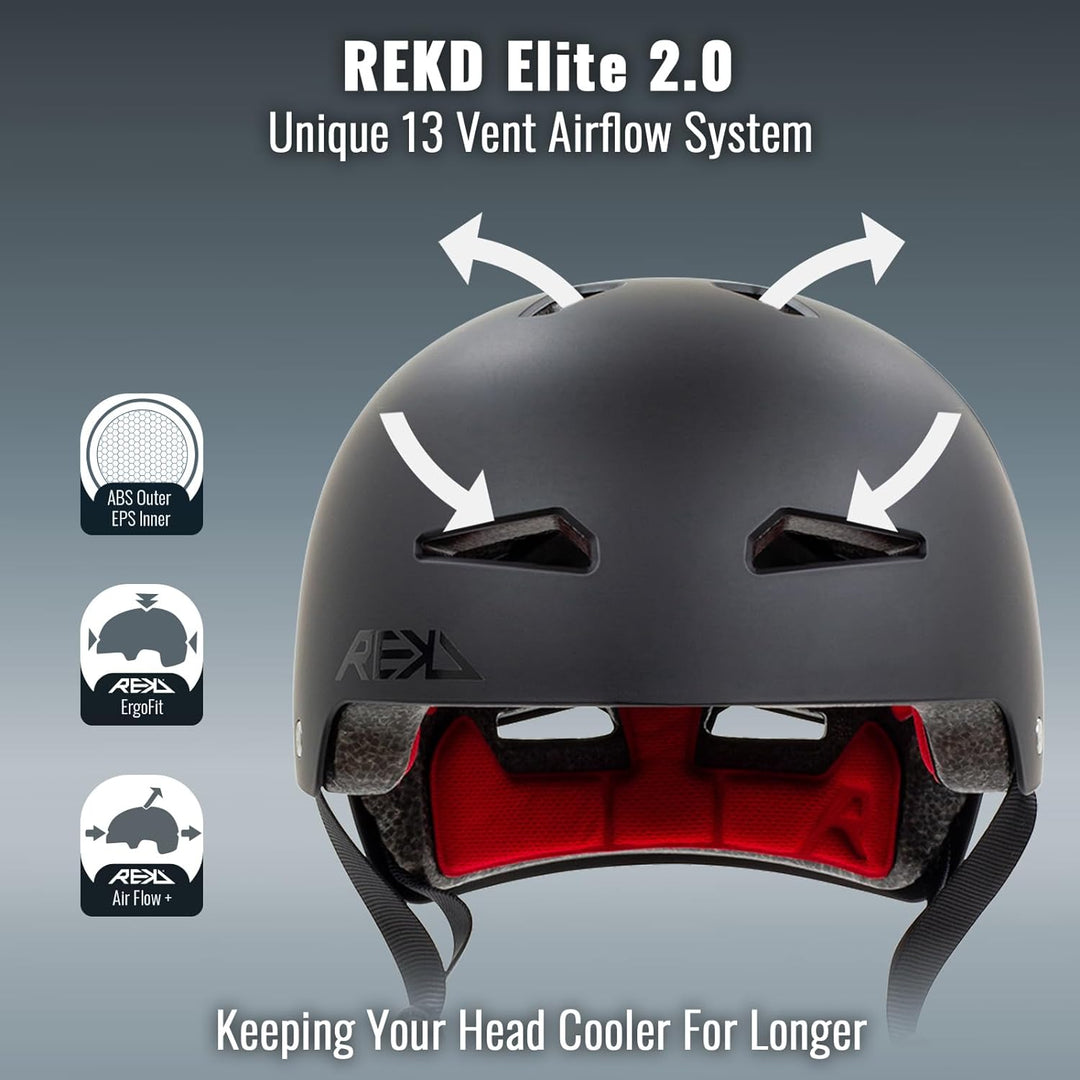 Rekd Elite 2.0 Helmet Helm 53-56 cm schwarz (schwarz), 53-56 cm schwarz (schwarz)