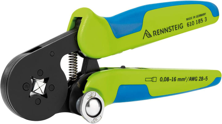 Rennsteig Aderendhülsencrimpzange PEW8.185 (selbsteinstellend, 4 Crimpflächen; 0,08-16 mm², AWG 28-5