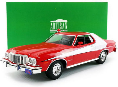 Greenlight Collectibles – 19017 – Ford Gran Torino – Starsky & Hutch 1974 – Echelle 1/18 – Rot/Weiss