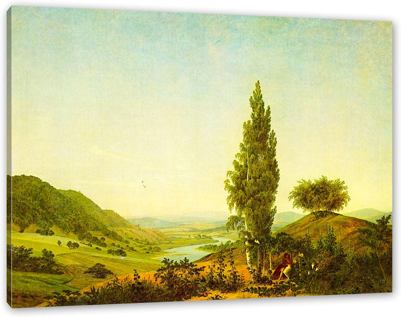 Generisch Caspar David Friedrich - Der Sommer Landschaft mit Lie als Leinwandbild / Grösse: 120x80 c