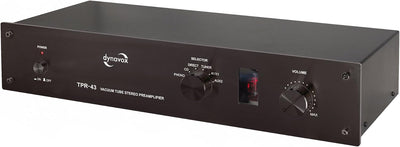 Dynavox TPR-43 Vorstufe, Röhren-Vorstufe mit Phono-Eingang für Schallplattenspieler mit MM-und MC-Ab