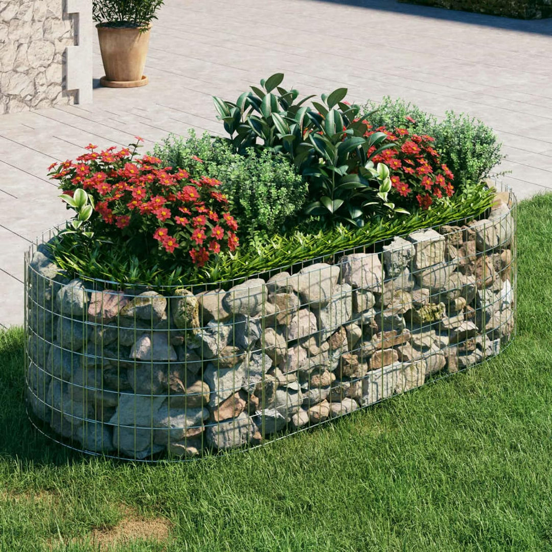 Tidyard Gabionen-Hochbeet Gabionenkorb Blumenbeet Gabionen-Pflanzkübel 200 x 100 x 50 cm (L x B x H)