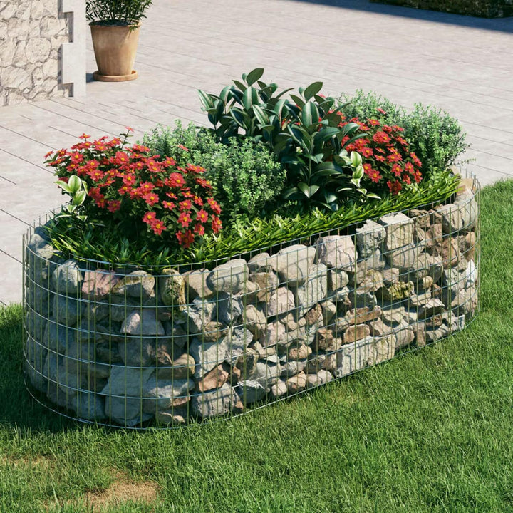 Tidyard Gabionen-Hochbeet Gabionenkorb Blumenbeet Gabionen-Pflanzkübel 200 x 100 x 50 cm (L x B x H)