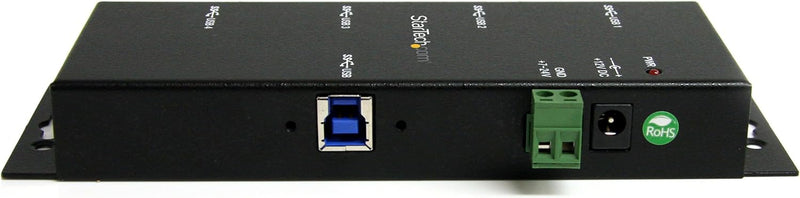 StarTech.com 4 Port USB 3.0 Hub - Industrieller USB-A Hub aus Metall mit ESD und Überspannungsschutz