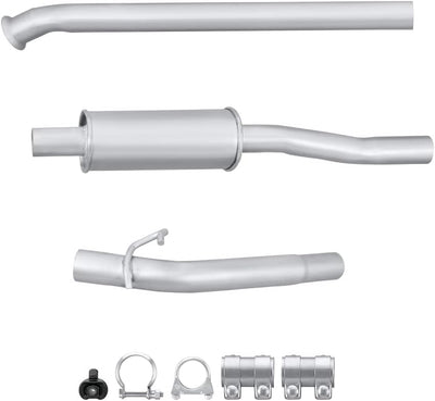 HELLA 8LC 366 025-731 Mittelschalldämpfer - Easy2Fit Kit - mitte - dreiteilig - Set mit Anbauteilen