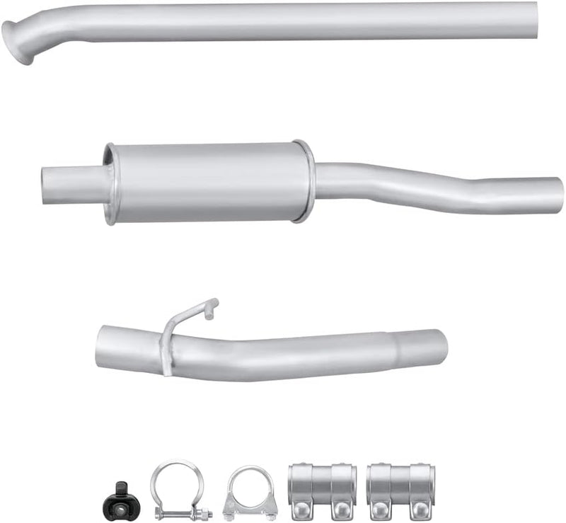 HELLA 8LC 366 025-731 Mittelschalldämpfer - Easy2Fit Kit - mitte - dreiteilig - Set mit Anbauteilen