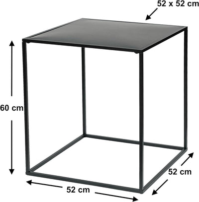 DanDiBo Couchtisch Schwarz Metall Beistelltisch Wohnzimmer 96252 Tisch Beistelltisch Sofatisch Küche