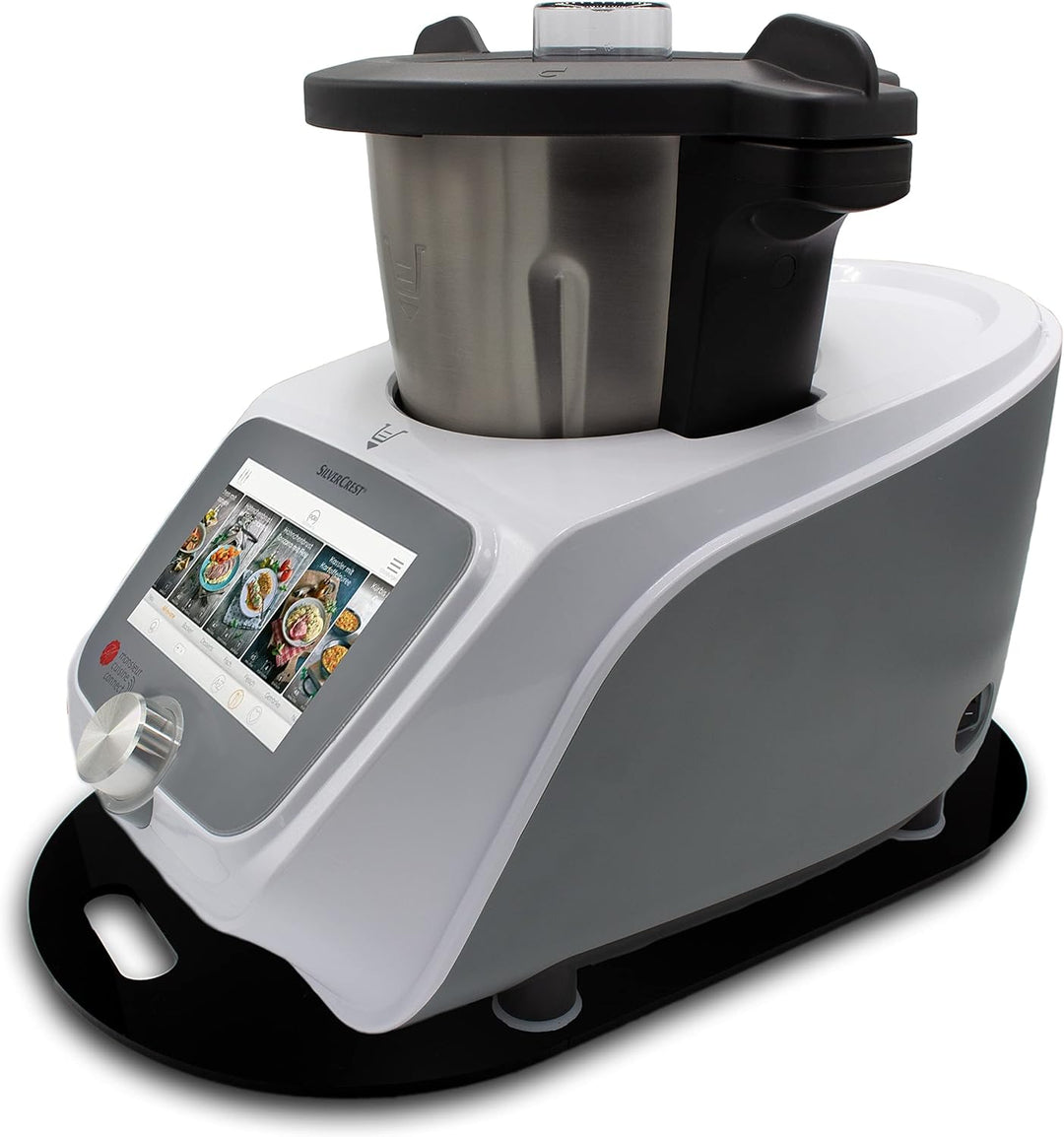 Gleitbrett aus Acryl für Monsieur Cuisine Smart | Connect und weitere Küchengeräte | schwarz glänzen