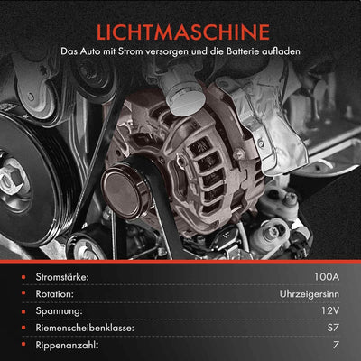 Frankberg Lichtmaschine Generator Kompatibel mit RAV 4 III A3 2.0L Benzin 2006-2012 Replace# 21418