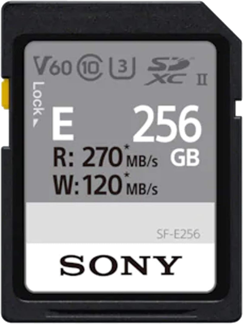 Sony SF-E256 SD-Speicherkarte (256 GB, UHS-II, Klasse 10, E Serie) 256GB, 256GB