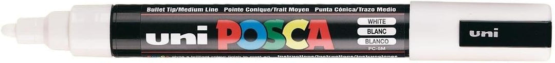 New , uni Posca PC5M Marker Medium Tip Line Width 1.8-2.5mm White Ref 9002111 [Pack 12] by Uni-ball