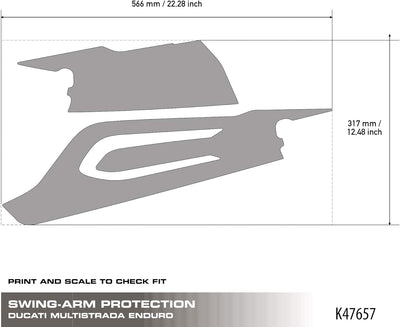 Uniracing schutz aufkleber kit Ducati Multistrada 1200/1260 Enduro '14-'21, K47657, Corse, Universal