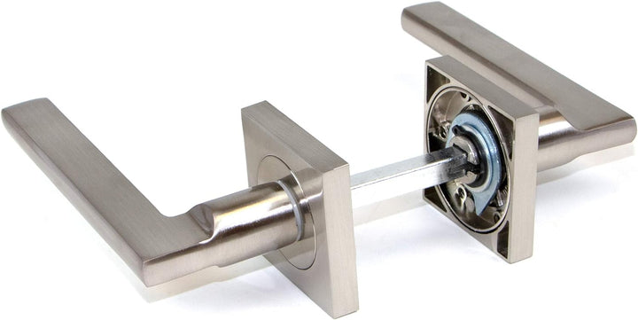 Emuca - Türgriffe für Innenttüren, 5-fach Türgriff-Set mit Rosetten für Zimmertüren 50x50 mm, Alumin