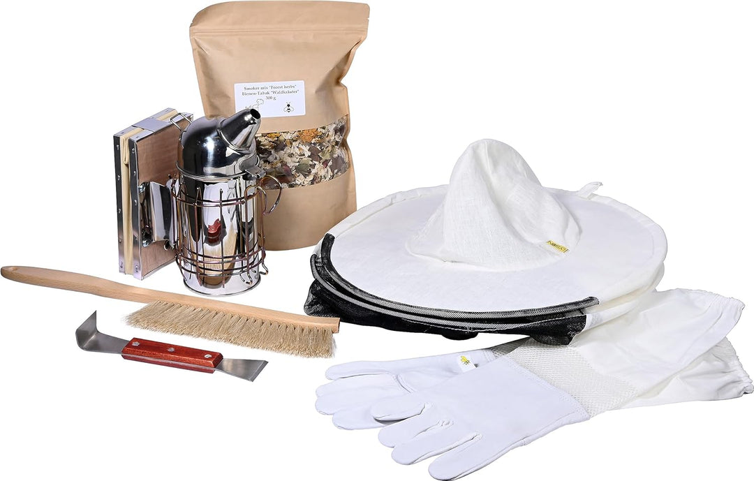 dobar® 28336e Imker Starter Set 6 teilig - Imker Zubehör - Imkereibedarf - Smoker & Räucher-Mix - 1x