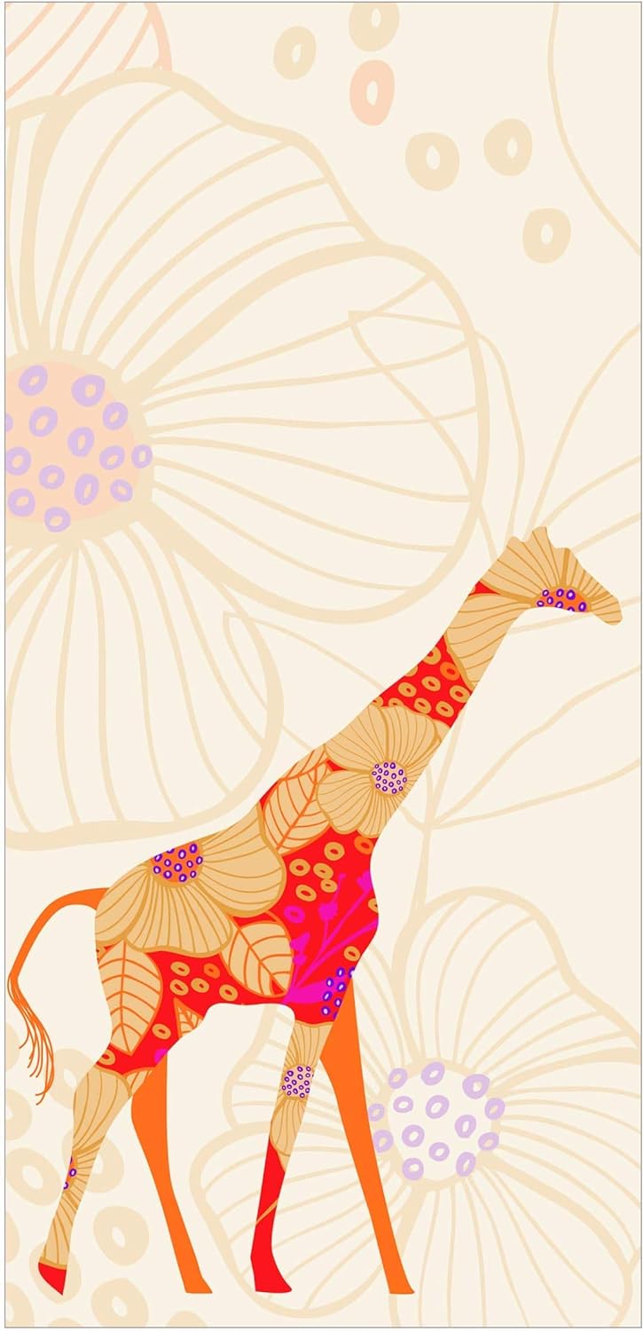 Bilderwelten Raumteiler Floral Giraffe 250x120cm inkl. transparenter Halterung, inkl. transparenter