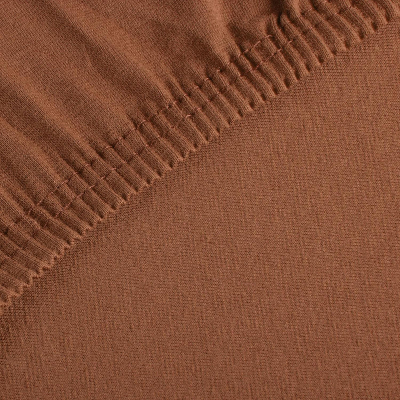 CelinaTex Casca Topper Spannbettlaken 140x200-160x220 cm Schoko braun Jersey Mako Baumwolle 210g/qm