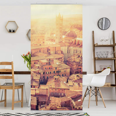 Bilderwelten Raumteiler Fiery Siena 250x120cm inkl. transparenter Halterung 250x120cm incl. transpar